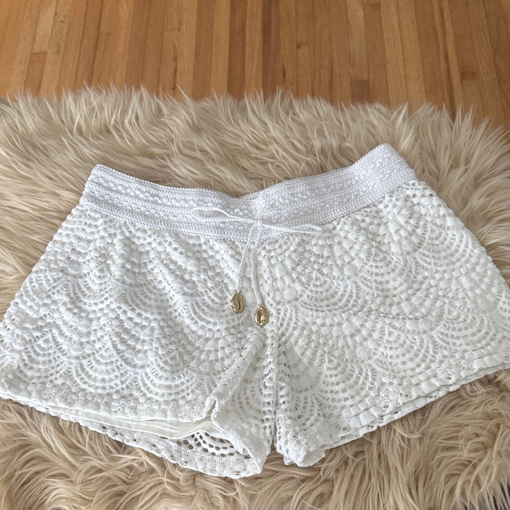 Lilly Pulitzer White Crochet Shorts